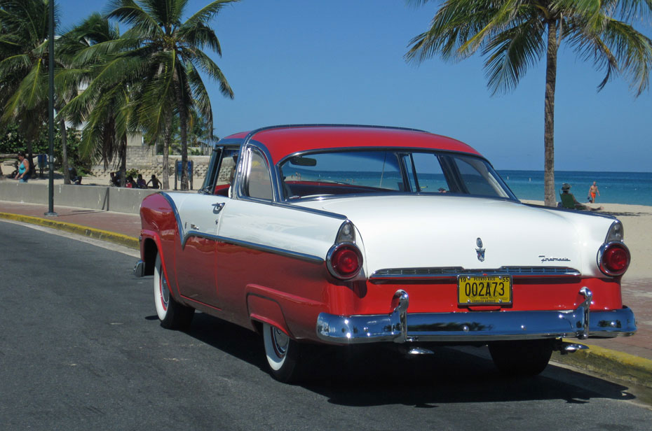 Classic car in San Juan Puerto Rico Spotted this fine looking ride at Ocean
