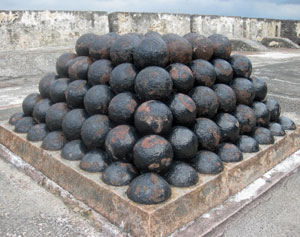san cristobal fort mortar balls