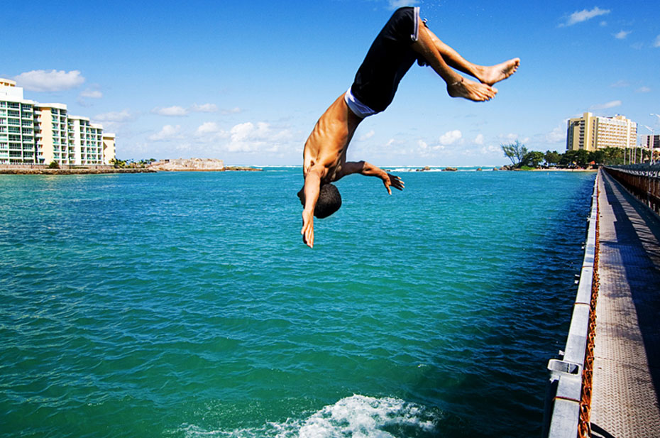 san juan bridge diving at Dos Hermanos Bridge