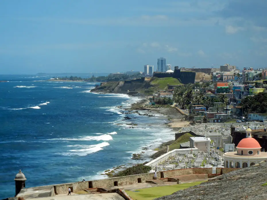 el morro fort old san juan: looking east