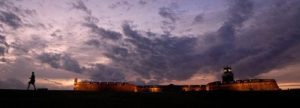 el morro old san juan at night